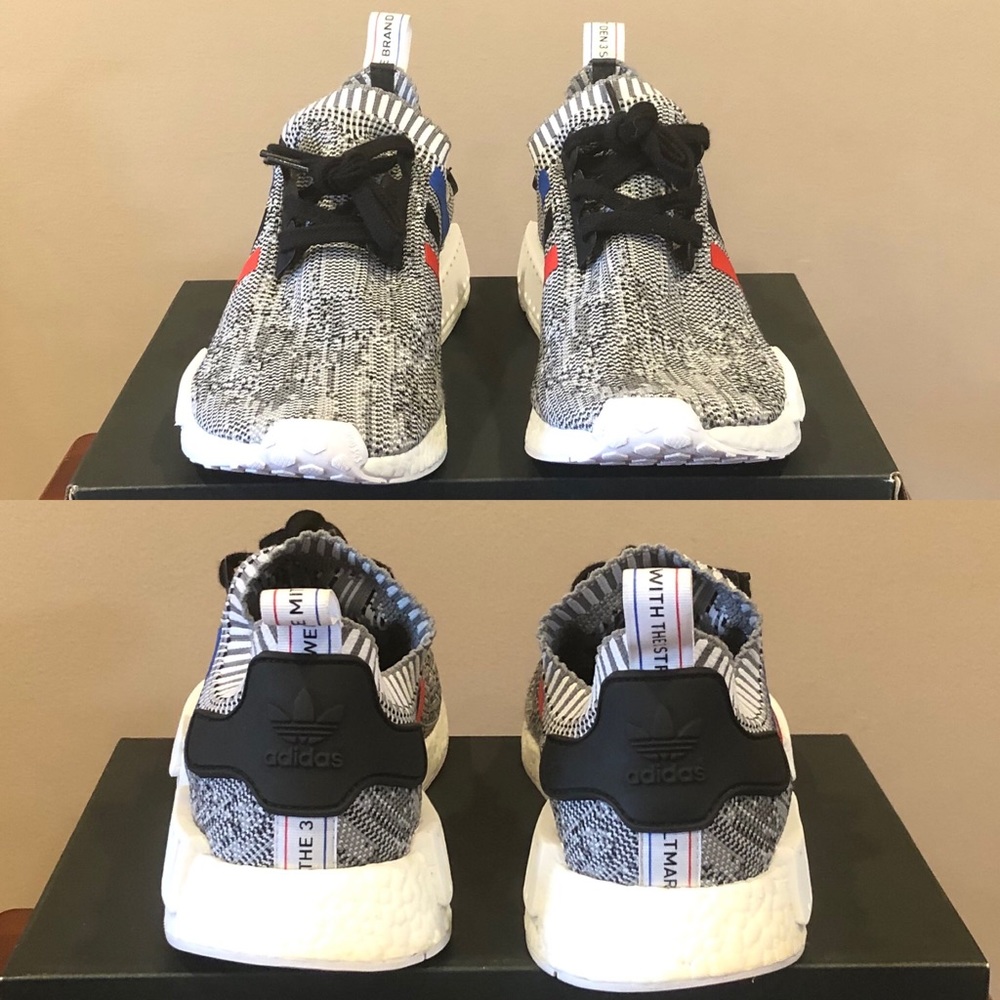Adidas NMD R1 PK Multicolor Stripe White Sneakers